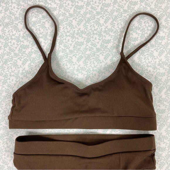 Matte Collection Brown Chocolate Ribbed Bikini Set. love it but didn’t fit - Picture 5 of 10